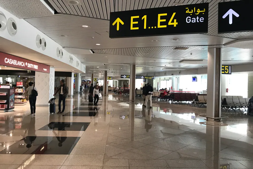 Espace d’attente à l’aéroport Mohammed V de Casablanca